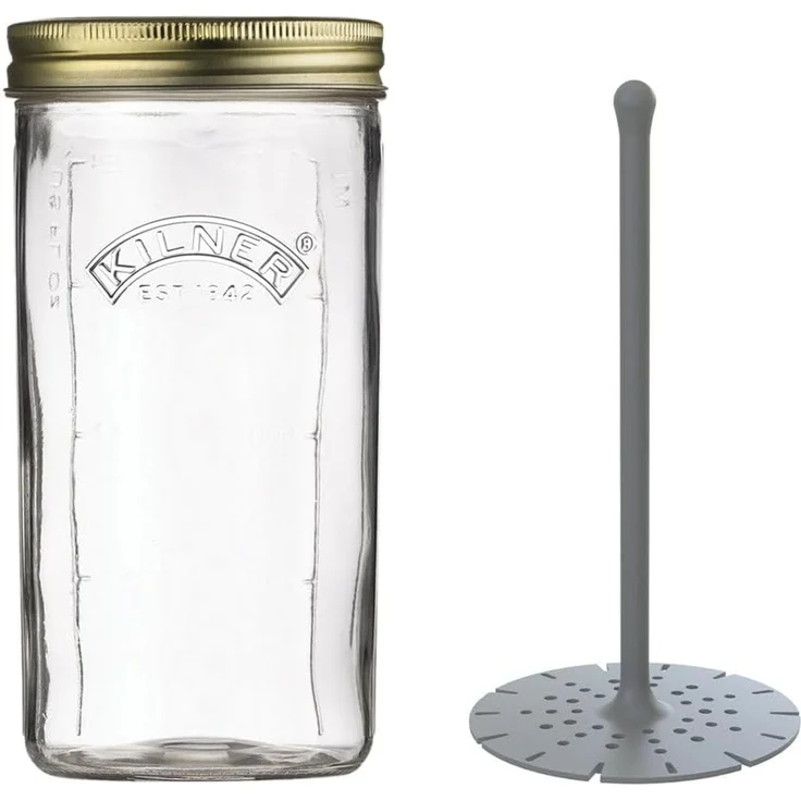 Kilner Weithalsglas mit Heber 1 L – Bild 1