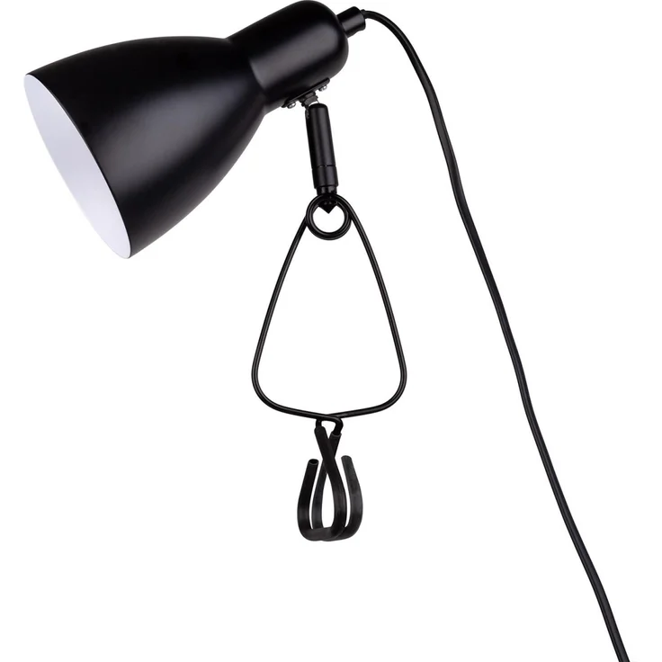 Klemmleuchte Bett Nachttischlampe Klemmlampe mit Stecker Kabel schwarz 3194922 – Bild 5