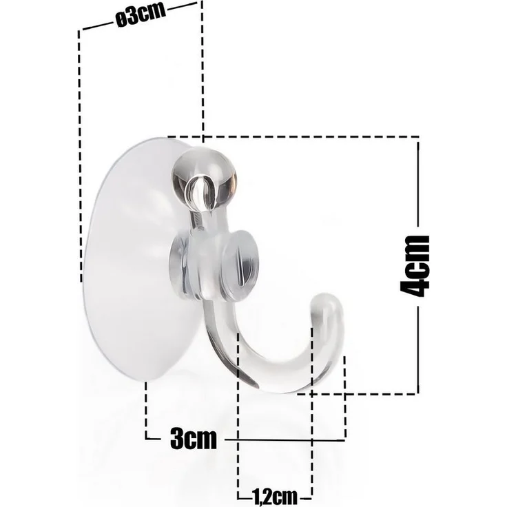 BigDean 40x Saugnapf mit Haken - 30 mm - extra stark - Fenster Saugnoppen Saughaken Saugknöpfe für Lichterketten, Weihnachtsbeleuchtung & Deko – Bild 2