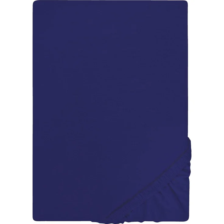 Biberna Jersey-Spannbetttuch, 100 % Baumwolle, Saphir, 1x 90x190 cm - 100x200 cm – Bild 5