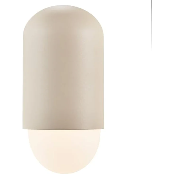 Nordlux HEKA Außenwandleuchte E27 IP54 dimmbar, sandfarbig, kompakte Wandleuchte mit modernem Design, 10,6x10,6x21,6cm – Bild 1