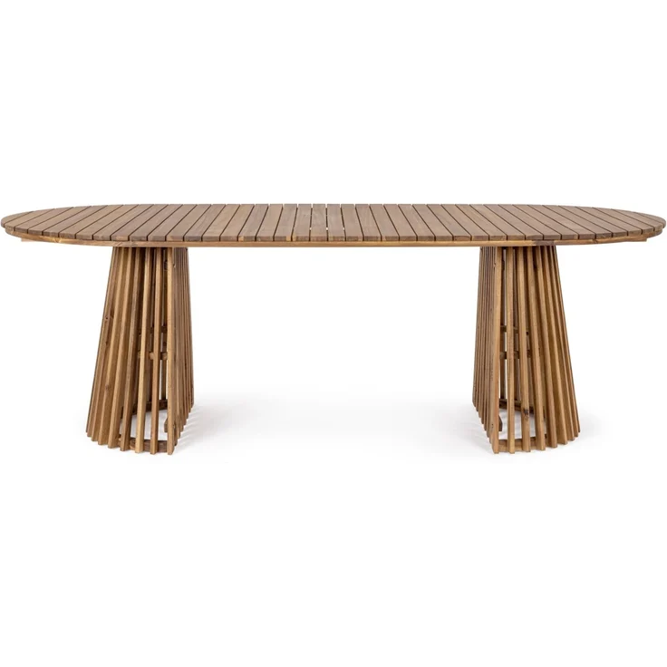 Gartenesstisch Rodano aus Akazienholz, skandinavischer Stil, natur, für 6-8 Personen, 220x100 cm – Bild 5