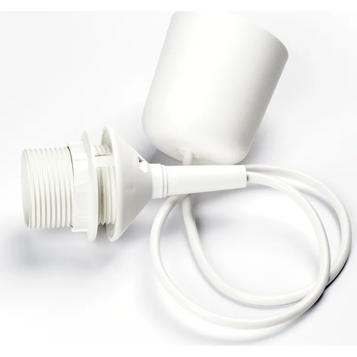 Orion Leuchtenpendel E27 Fassung mit Schraubring, 70 cm Länge, PVC Kabel, Weiß