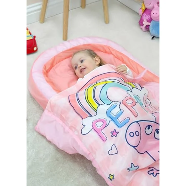 PEPPA PIG Character World erstes ReadyBed – Aufblasbares Luftbett und Schlafsack für Kinder mit Pumpe | Reisematratze für Übernachtungen und Camping oder den Heimgebrauch – Bild 6