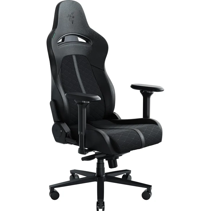Razer 'Enki' Bürotuhl mit Stahlrahmen, Kunstleder/Stahl schwarz, (131-141) x 68x67 cm