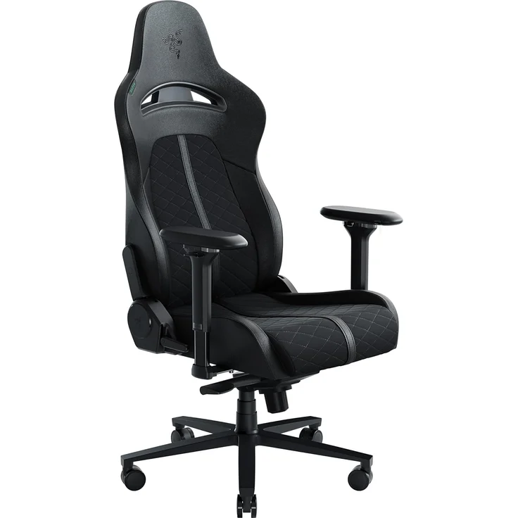 Razer 'Enki' Bürotuhl mit Stahlrahmen, Kunstleder/Stahl schwarz, (131-141) x 68x67 cm – Bild 1