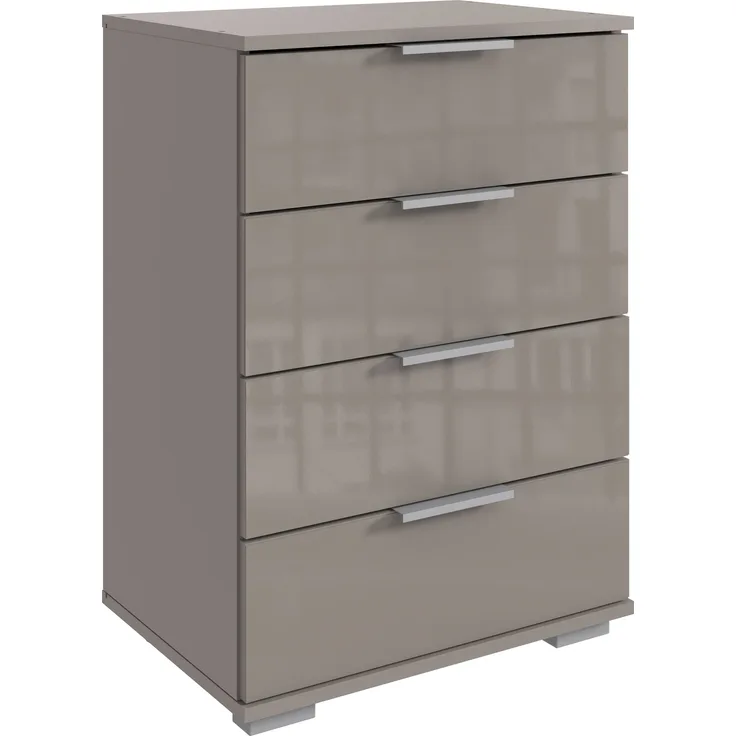 Hochkommode >Easy Plus< 4 Schubladen, SAHARAGRAU - 52x74x38cm (BxHxT)