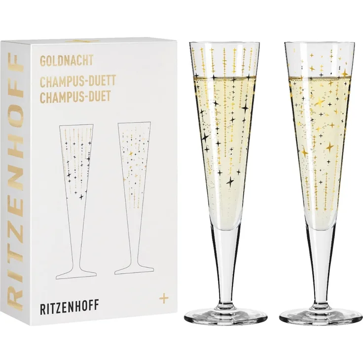 Ritzenhoff 6031008 Champagnerglas-Set H24 GOLDNACHT Sonja Eikler 2024