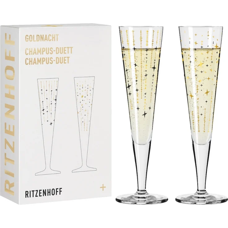 Ritzenhoff 6031008 Champagnerglas-Set H24 GOLDNACHT Sonja Eikler 2024 – Bild 1