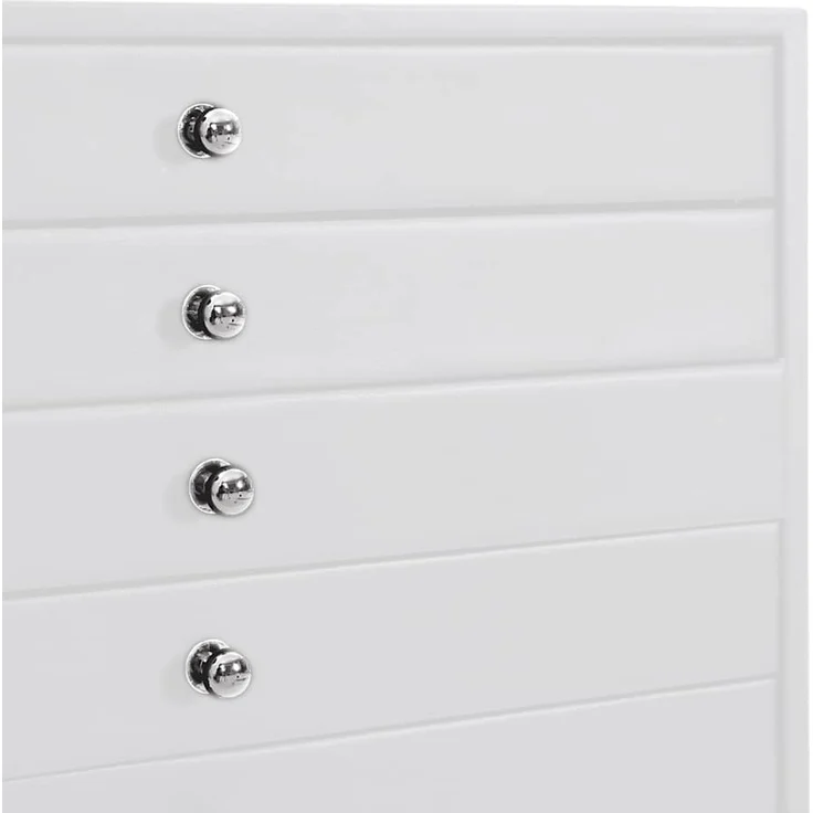 vidaXL Schmuckkästchen 10-lagig mit Uhrenhaltern Weiß 29x20,5x40,5 cm 4103566 – Bild 7