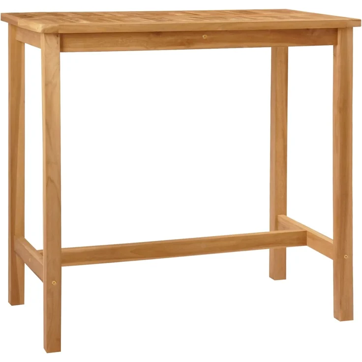 vidaXL Bartisch Natur 110 x 60 x 105 cm Massiv-Teak 42030007 – Bild 2