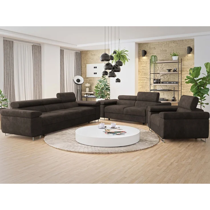 Sofa Set Torezio 3+2+1 mit Einstellbare Kopfstützen (Lumo 40) – Bild 2