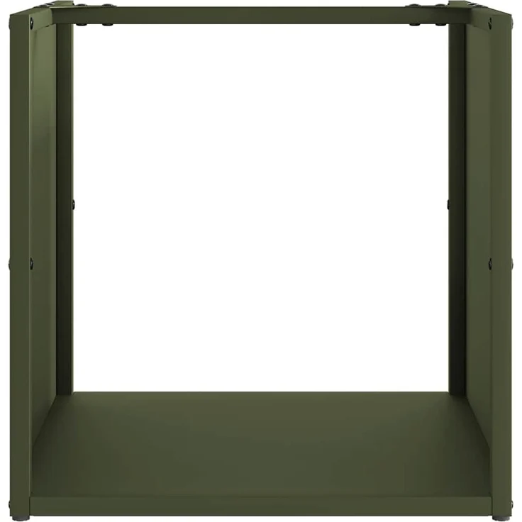 vidaXL Brennholzregal Olivgrün 40x40x40 cm Kaltgewalzter Stahl 864240 – Bild 5
