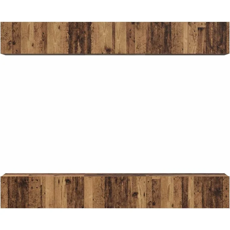 vidaXL TV-Schrankset Wandmontiert 6 pcs Altholz Holzwerkstoff 3393474 – Bild 6