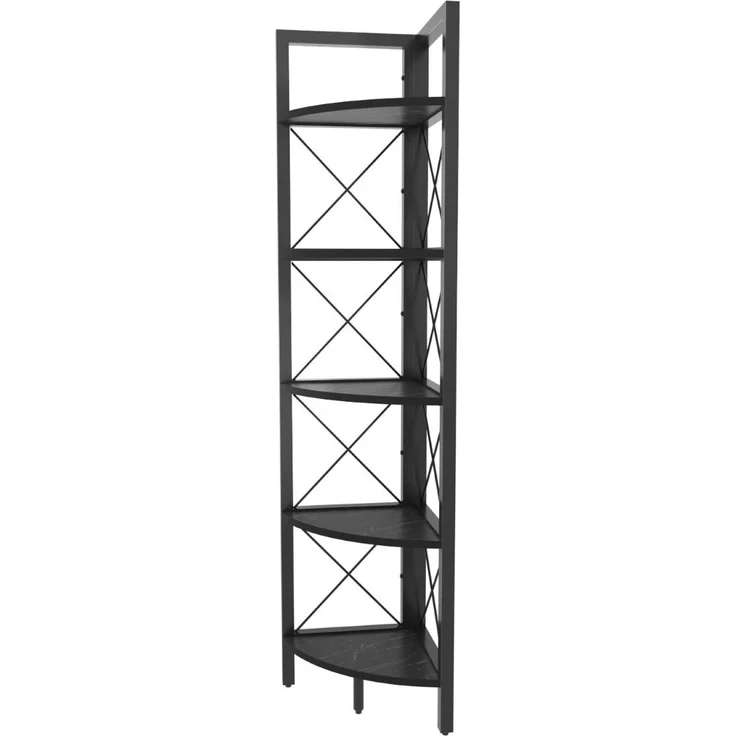 Calicosy 'REMO' Eckregal mit 5 Regale schwarz H160 cm - Schwarz – Bild 3