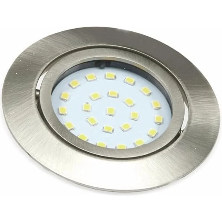 LED Einbauleuchte, 3W, 370lm, Ø71mm, Edelstahl, flach, schwenkbar – Bild 4