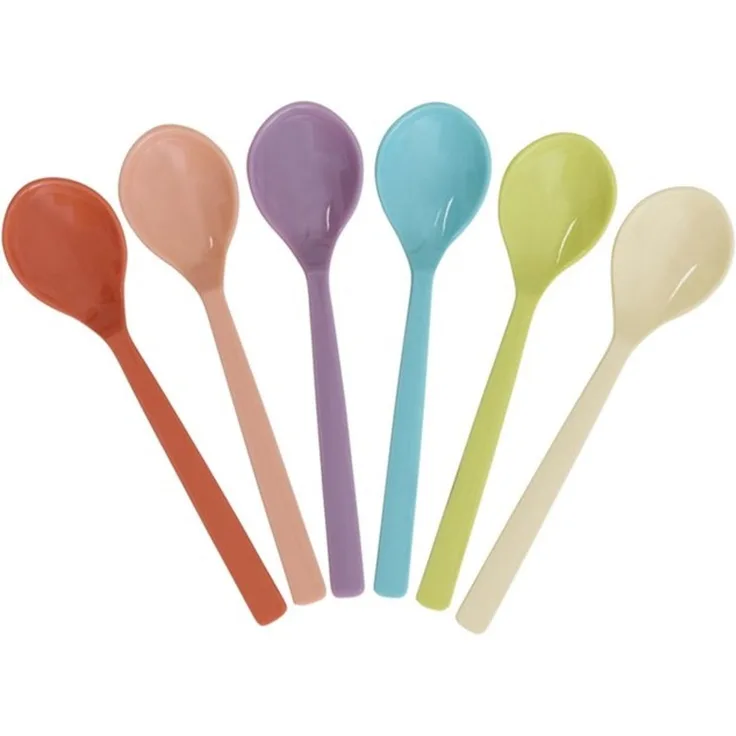 RICE Löffel Set Teelöffel Melamin BPA frei - Gloriously Gifted - 6 Stück mehrfarbig