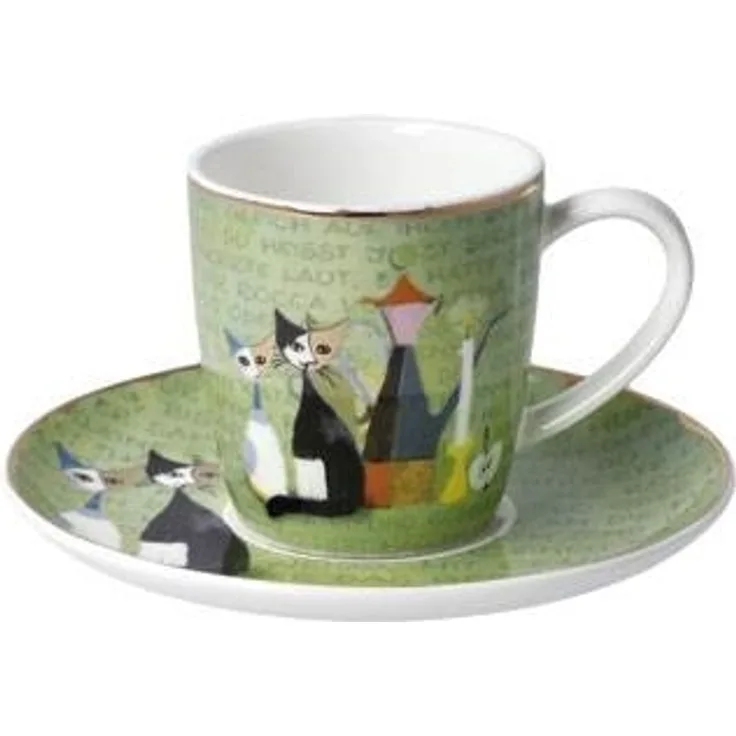 Goebel Espressotasse Rosina Wachtmeister - La storia, mit Untertasse, Fine Bone China, Bunt, 100 ml, 66860881