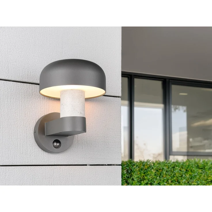 Außenwandleuchte FRASER Betonoptik mit Bewegungsmelder, H: 24cm – Bild 5