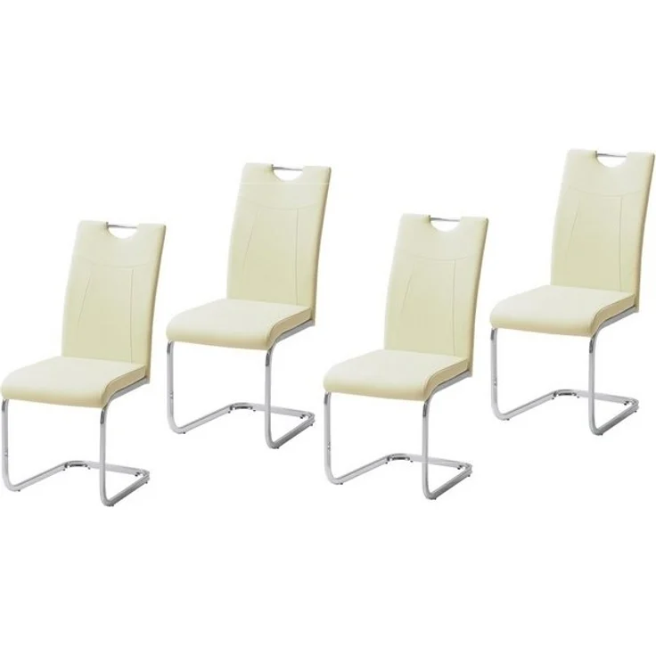 HTI-Line Freischwinger Schwingstuhl KellyC PU 4er (Set, 4 St), Freischwinger Esszimmerstuhl Kunstleder – Bild 3