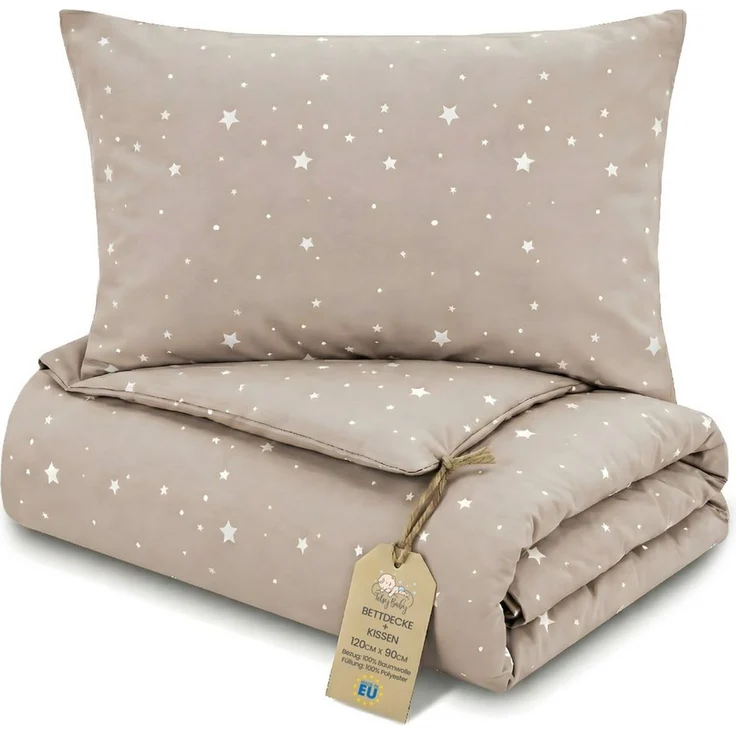 Totsy Baby Babybettwäsche Kinder Bettdecke ohne Bezug – Baby Decke und Kissen Set aus Baumwolle – Bild 1