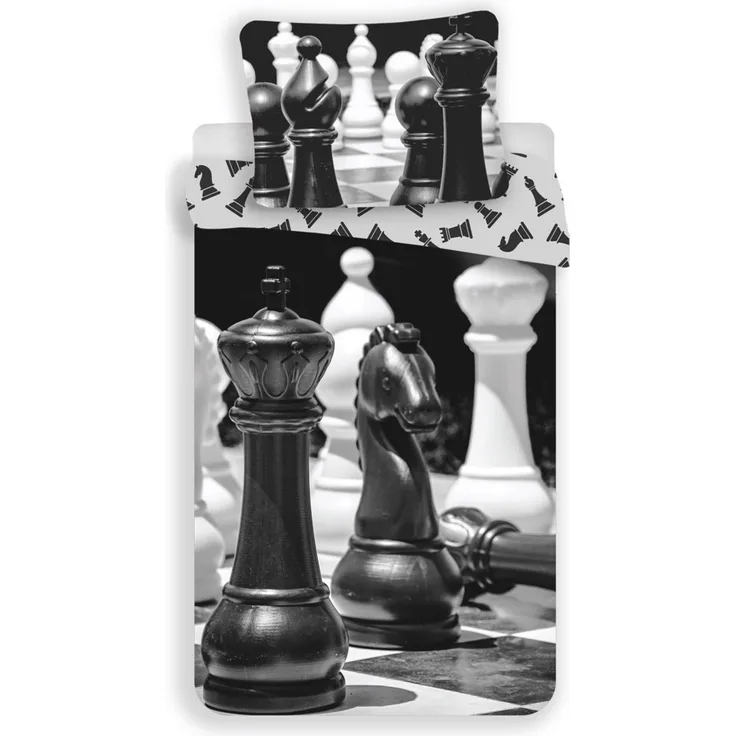 Chess Kuschelige Bettwäsche Baumwolle, 140x200 cm & 70x90 cm
