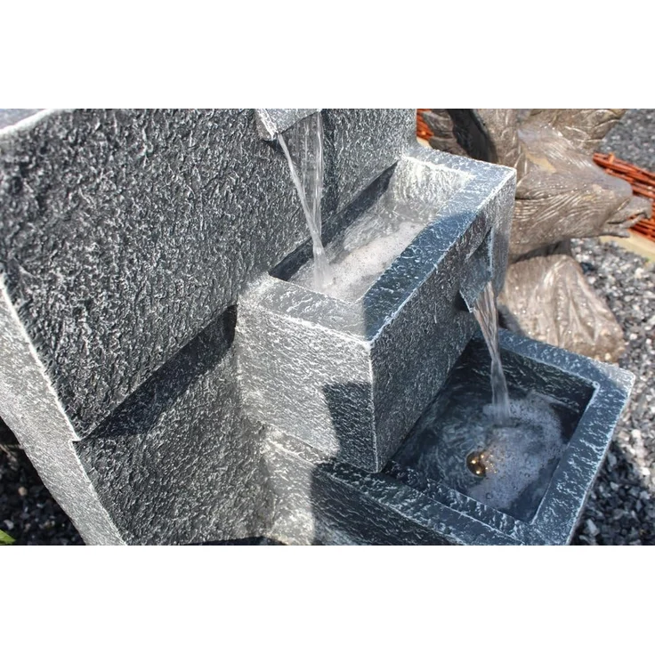 Arnusa Gartenbrunnen Grada Springbrunnen, (Komplett-Set), mit LED Beleuchtung und Pflanzbecken – Bild 7
