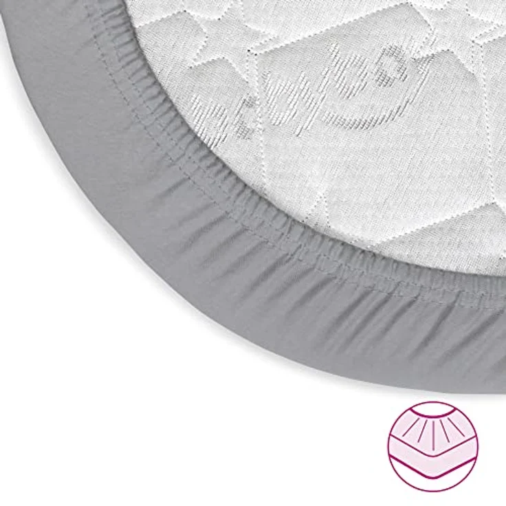 babybay Jersey Spannbetttuch Deluxe passend für Modell Verlängerungsseite Boxspring XXL, grau – Bild 6