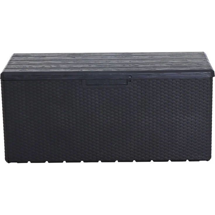 Kissenbox >Portofino< in anthrazit, Kunststoff - 123,7x56,2x54,5cm (BxHxT) – Bild 2