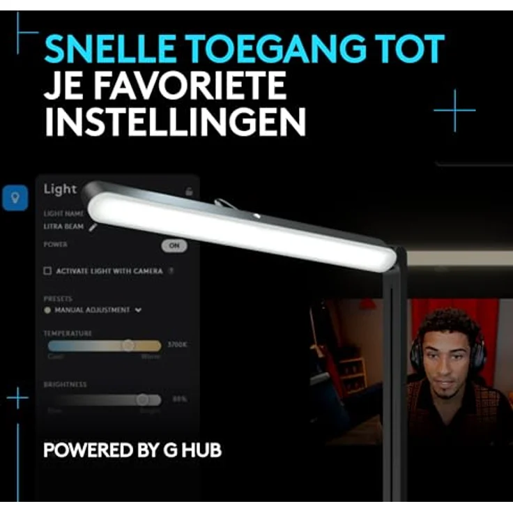 LOGITECH G Litra Beam Premium LED Streaming Key Light with TrueSoft GRAPHITE BT N/A EMEA28-935 – Bild 7