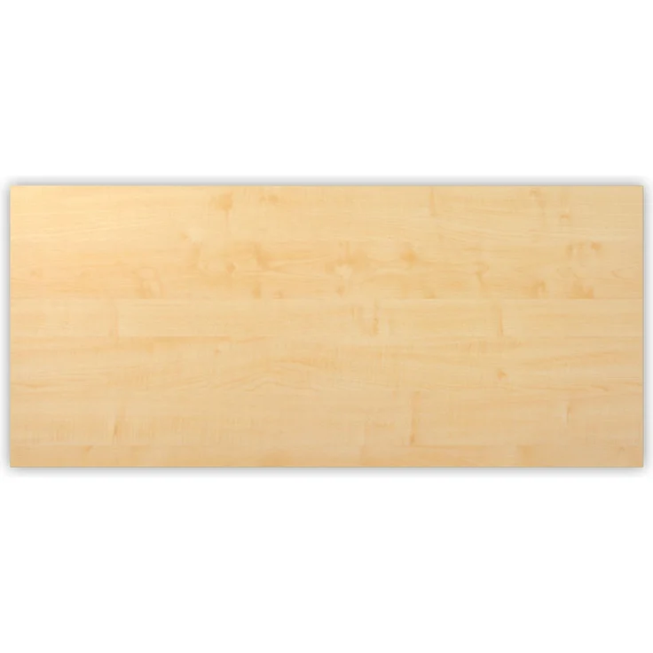 bümö Tischplatte 180x80 cm in Ahorn, Schreibtischplatte aus Holz, Holzplatte, Spanplatte kratzfest beschichtet, ABS-Kante, 120 kg Tragkraft für DIY Homeoffice Schreibtisch & mehr, PL-19-3