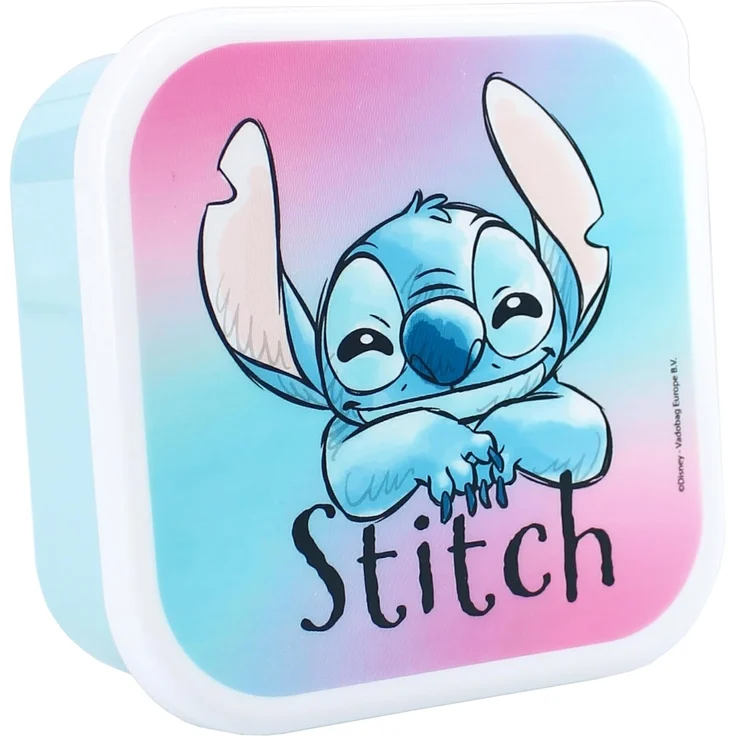 Disney Stitch Brotdose Snackbox 3-in-1 Set mit stapelbaren Behältern – Bild 3