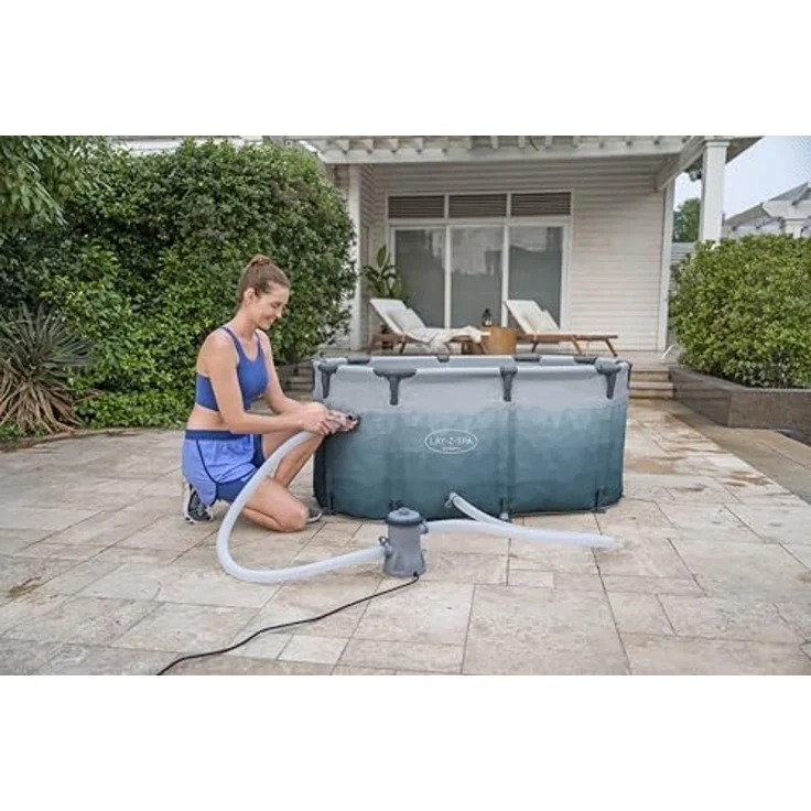 Bestway Pool LAY-Z-SPA® Eisbad Glacial Dip™ (Set, Inkl. Filterpumpe, Abdeckplane), 150 x 90 x 65 cm – Bild 7