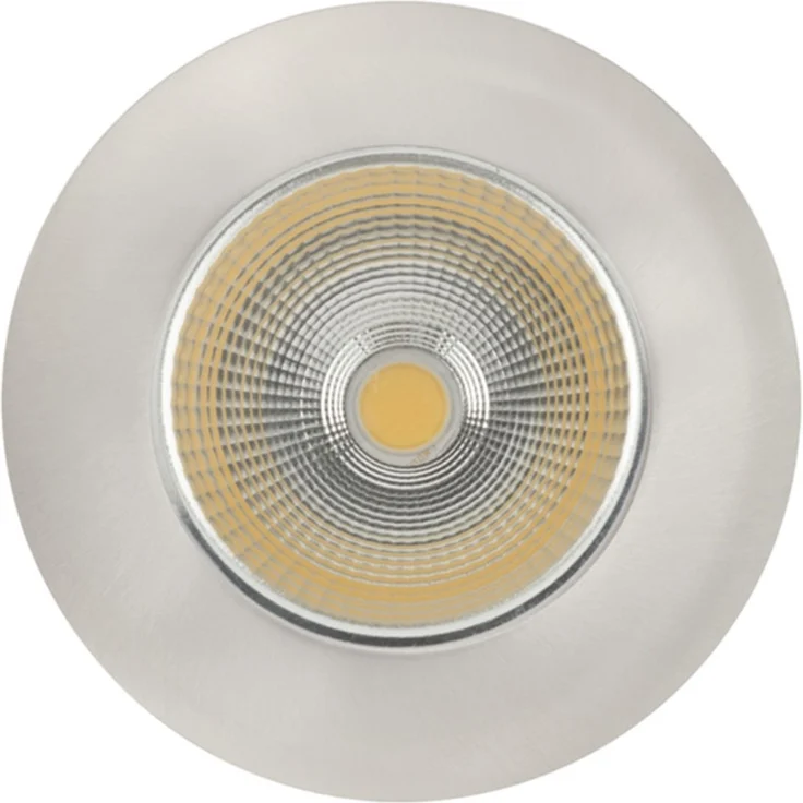 5068 Flat IP44 8W ni,-geb, 3000K 38° 350mA - ØxH: 80x29mm - nickel-gebürstet - 8W - nickel-gebürstet - 3000K - Nobile AG