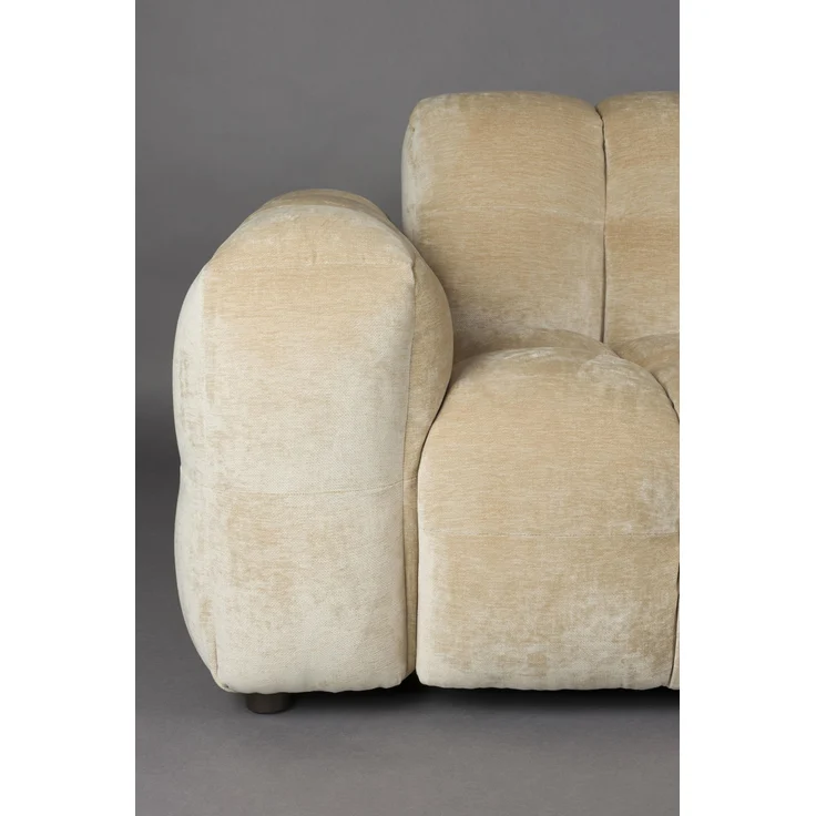 HACKMAN 3-Sitzer Sofa Velours Beige von DUTCHBONE – Bild 5