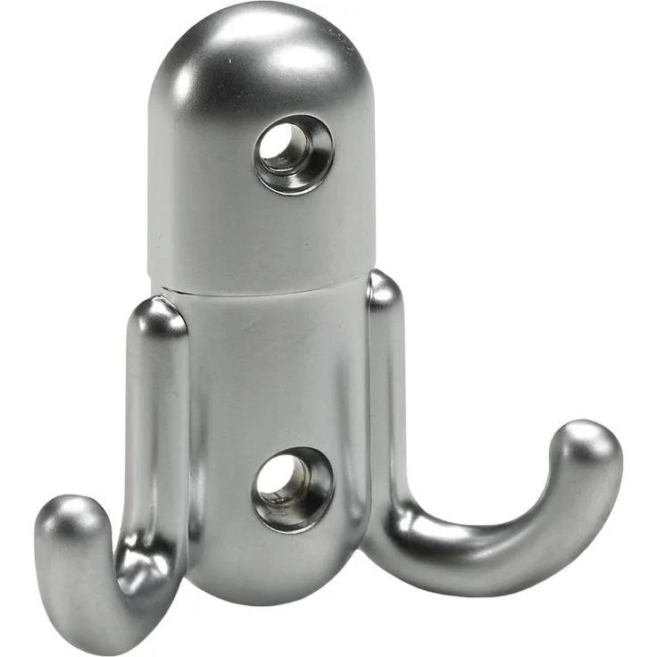 Hettich Mantelhaken 6 x 5,5 x 2,2 cm Aluminium-Optik - 1 Stück