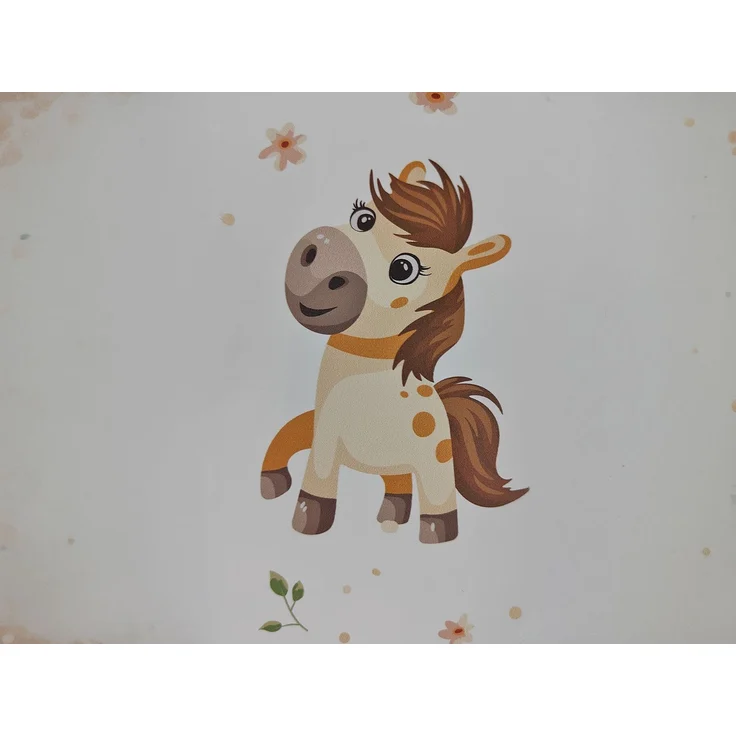 Kinderzimmer Wandlampe Pony Ø 25cm mit Schalter, Kabel, Stecker & E14 LED – Bild 5