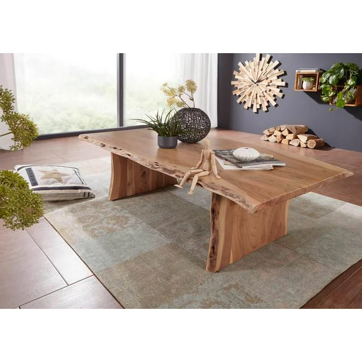 Couchtisch Akazie 150x70x45 natur lackiert PURE ACACIA #306 – Bild 6
