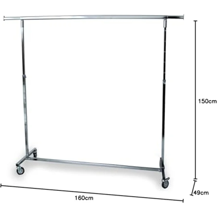 GERSO Kleiderständer Profi-Reiserollständer, B = 150 cm, verchromt – Bild 6