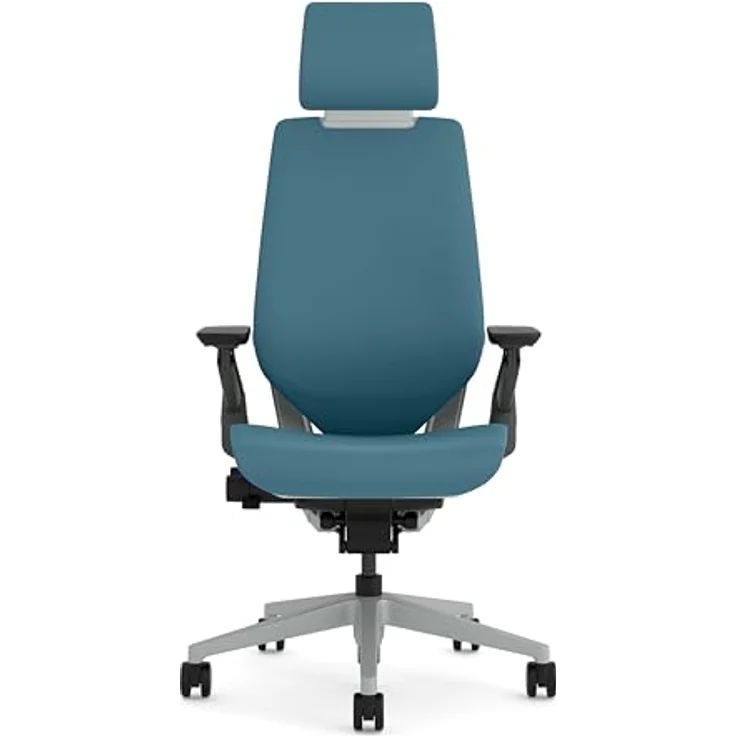 Steelcase Gesture Ergonomischer Bürostuhl mit 360° Armlehnen, 3D-Live Back Lumbalstütze, anpassbarer Kopfstütze Dunkelgrün – Bild 5