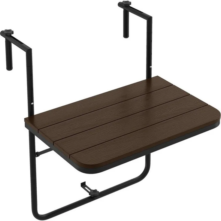 COSTWAY Balkonhängetisch klappbar, 3-stufig verstellbar