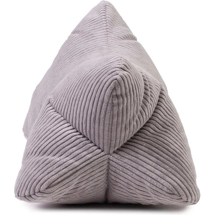 Gözze - Leseknochen Capri, Nackenkissen in Feincord-Optik, Lese- und Relaxkissen für Nacken und Rücken, 40x25 cm - Silber – Bild 3