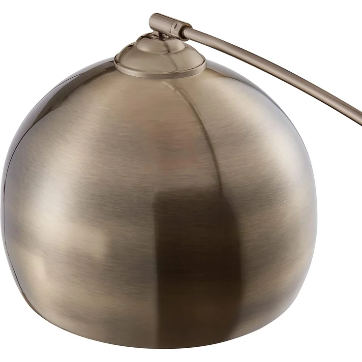 Teamson Home Bogenlampe Stehlampe Bogenleuchte aus Metall gelb 173x11x32 cm – Bild 9