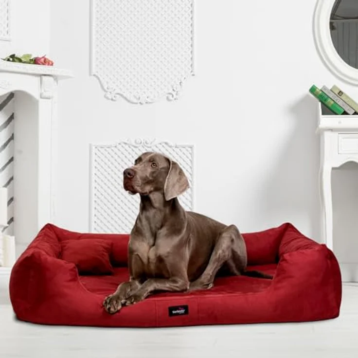 PLUTO SOFT Orthopädisches Hundebett - 04 Dunkelrot, 160x110cm – Bild 4