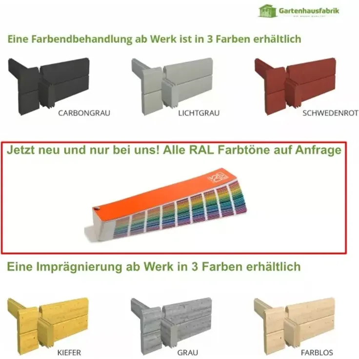Fjordholz 5-Eck Gartenhaus Modell Leva 2C Natur – Bild 3