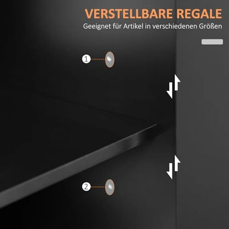 HOMCOM Servierwagen Küchenwagen mit Gewürzregal, Handtuchhalter, Arbeitsplatte, (Rollwagen, 1 St, Küchentrolley), für Wohnzimmer Esszimmer Schwarz 109 x 40 x 89 cm – Bild 6