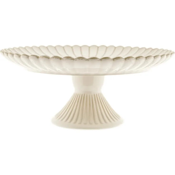 Bloomy Servierplatte ø33 cm, mit Fuß & floraler Struktur - elegant & vielseitig