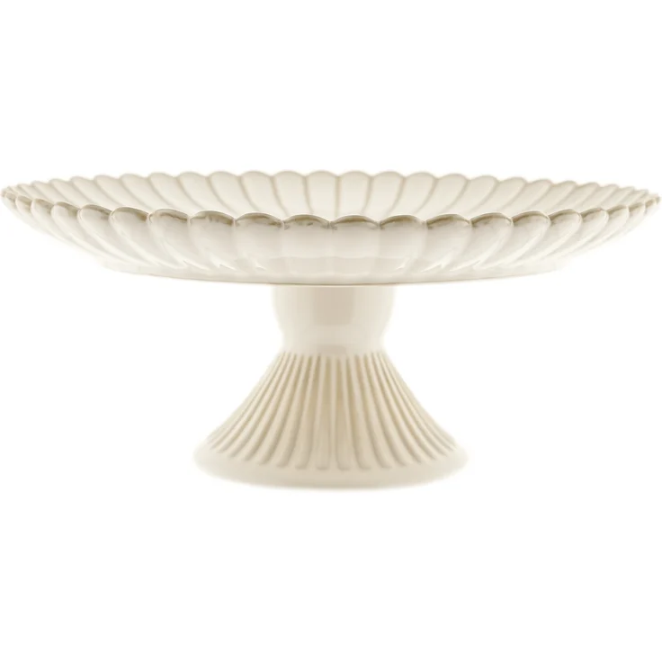 Bloomy Servierplatte ø33 cm, mit Fuß & floraler Struktur - elegant & vielseitig – Bild 1