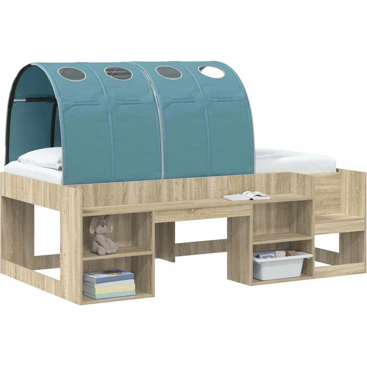 vidaXL Bettunnel 2 pcs Himmelblau 211 x 67,5 x 2 cm Polyester 893709 – Bild 3