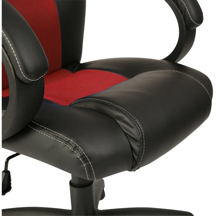 Tresko Racing Chefsessel Bürostuhl Drehstuhl Schalensitz Bürosessel Schreibtischstuhl schwarz/rot – Bild 9